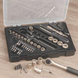 Essentials  1/4" & 3/8" Drive Socket Set 47 Pieces