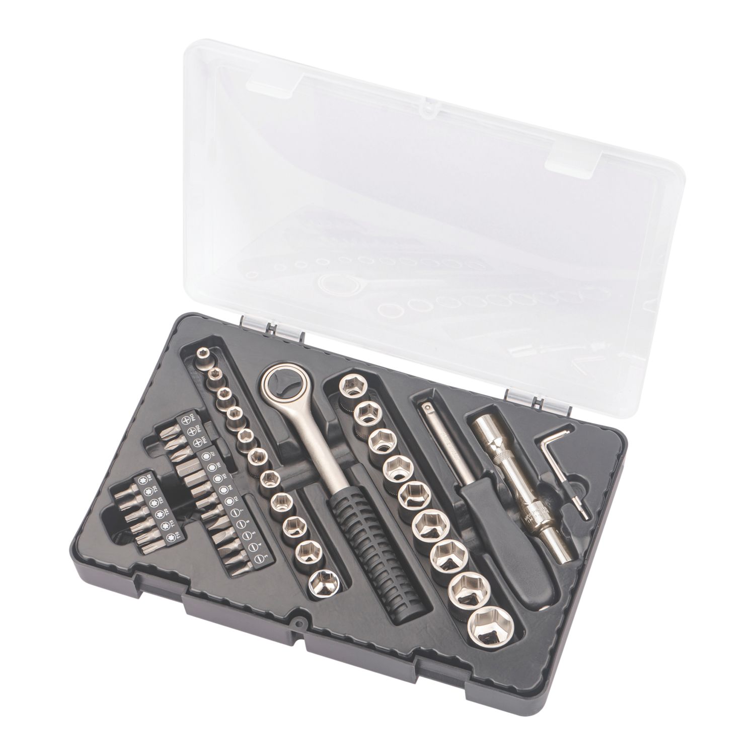 Essentials 1/4" & 3/8" Drive Socket Set 47 Pieces (715YC)