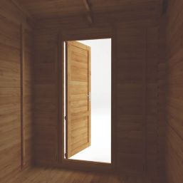 Mercia Corner Lodge Plus 28mm 16' x 9' (Nominal) Pent Timber Log Cabin & Shed