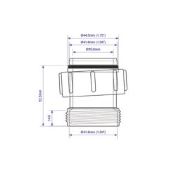 McAlpine T12A-2 BSP Straight Coupling White 1 1/2" x 1 1/2"