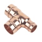 Flomasta  Brass Solder Ring Reducing Tees 22mm x 15mm x 22mm 5 Pack