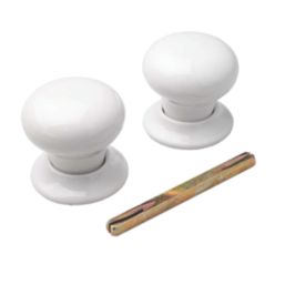 Wardrobe Door Knobs, With 50mm Diameter Base Plate - Lock and Handle