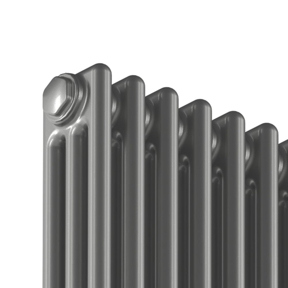 Acova 600mm X 1226mm 5403BTU Silver Horizontal 3 Column Radiator - Screwfix