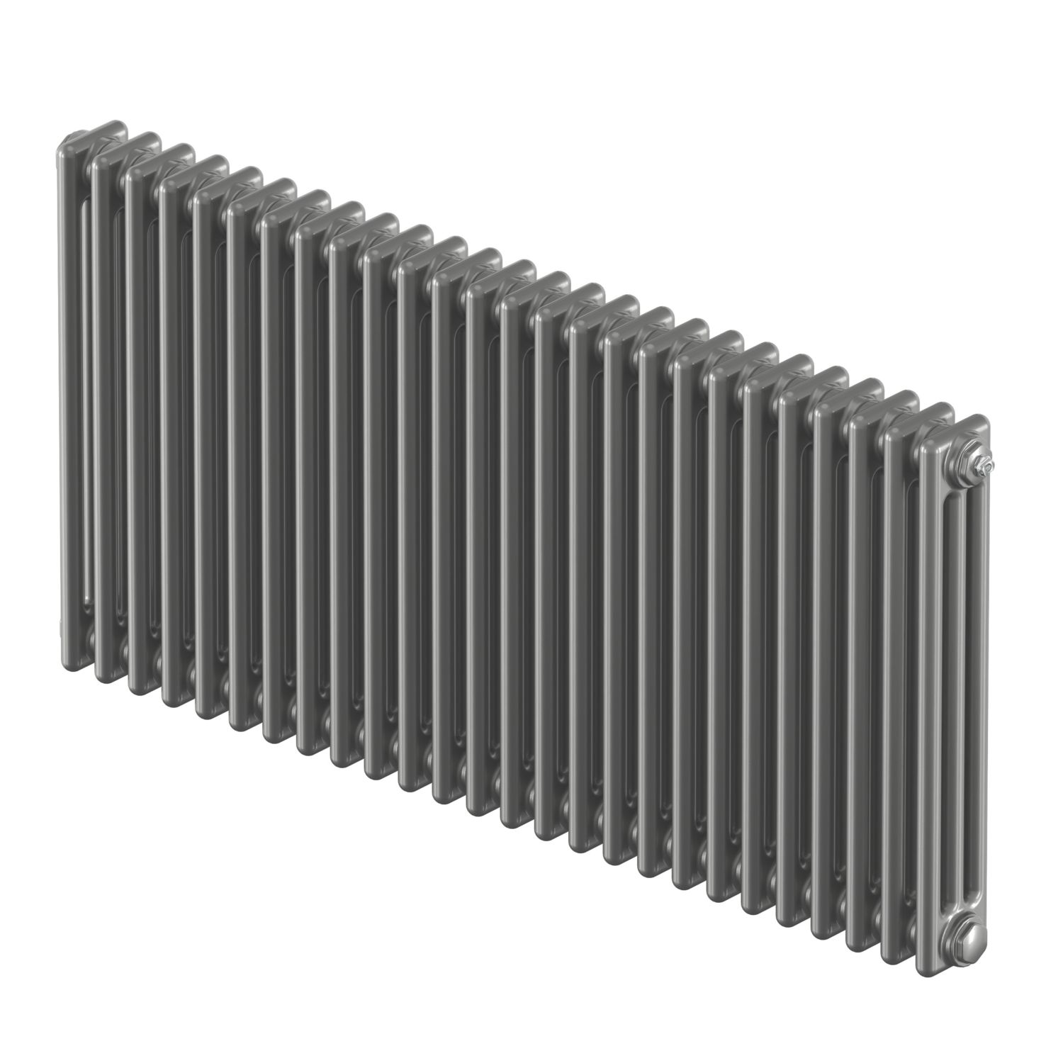 Acova 600mm x 1226mm 5403BTU Silver Horizontal 3 Column Radiator (71632)
