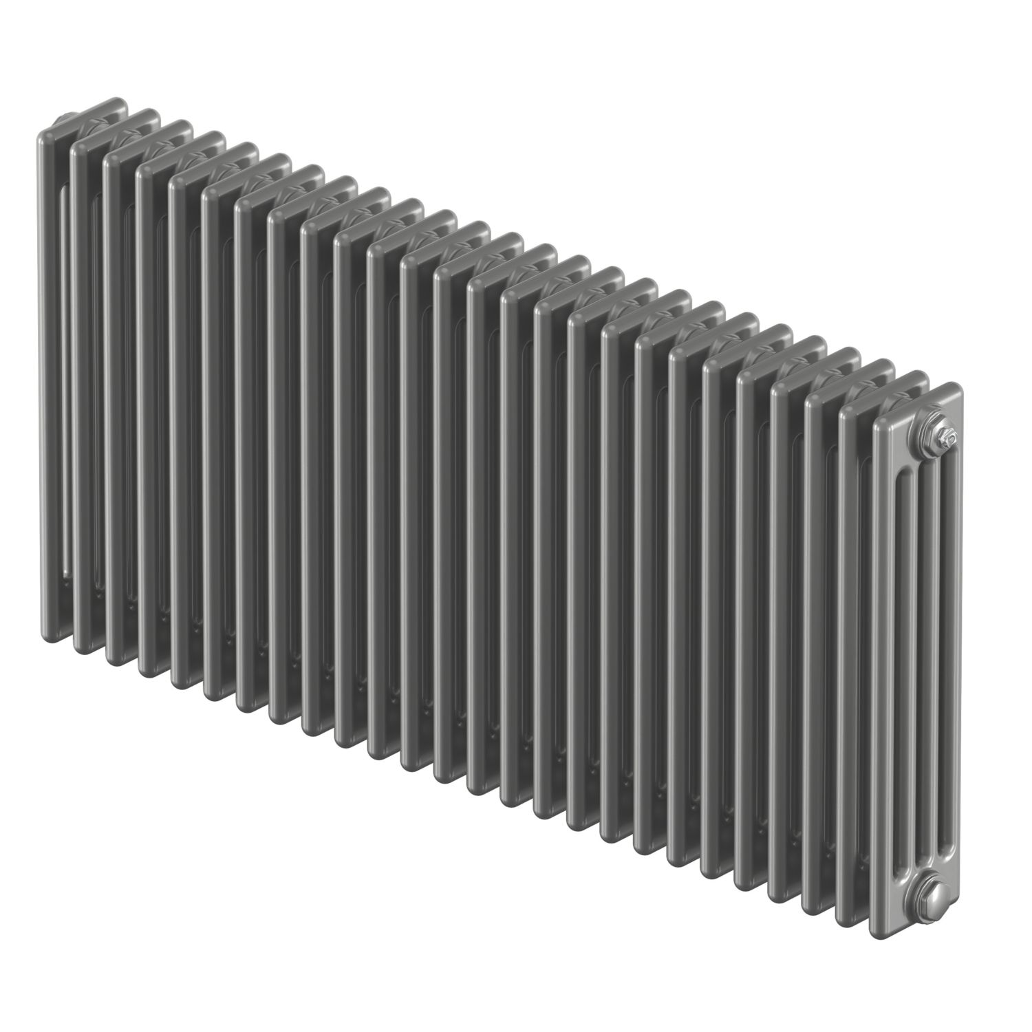 Acova 600mm x 1226mm 7079BTU Silver Horizontal 4 Column Radiator (71679)