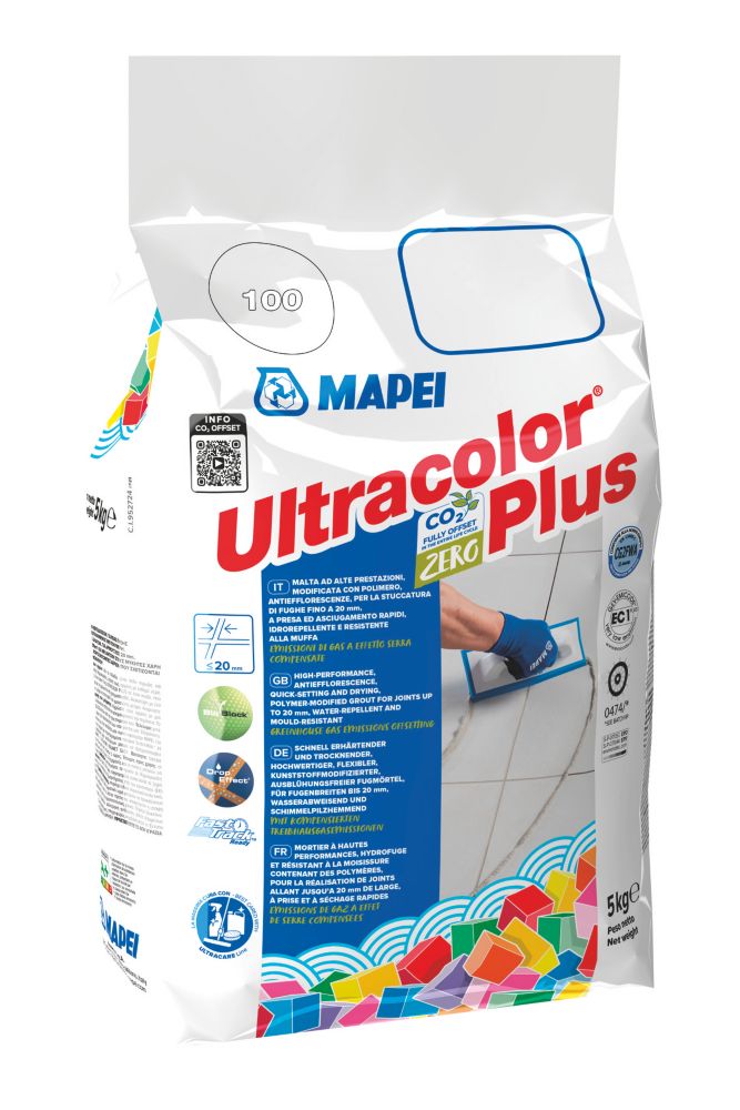 Mapei Ultracolor Plus Wall & Floor Grout White 5kg