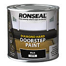 Ronseal Diamond Hard Doorstep Paint Satin Black 0.25Ltr