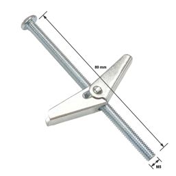 Easyfix Spring Toggles 5mm x 80mm 20 Pack - Screwfix