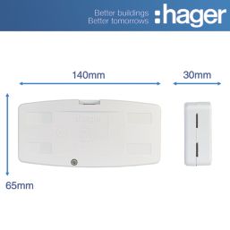 Hager J804 20A Maintenance Free Junction Box 65 x 30 x 140mm White