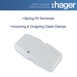 Hager J804 20A Maintenance Free Junction Box 65 x 30 x 140mm White
