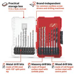 Einhell  Masonry Drill Bit Set 16 Pieces