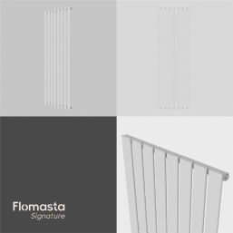 Flomasta  1800mm x 604mm 3468BTU White Vertical Designer Radiator
