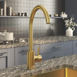 ETAL Holly Single Lever Kitchen Mixer Tap Brushed Gold