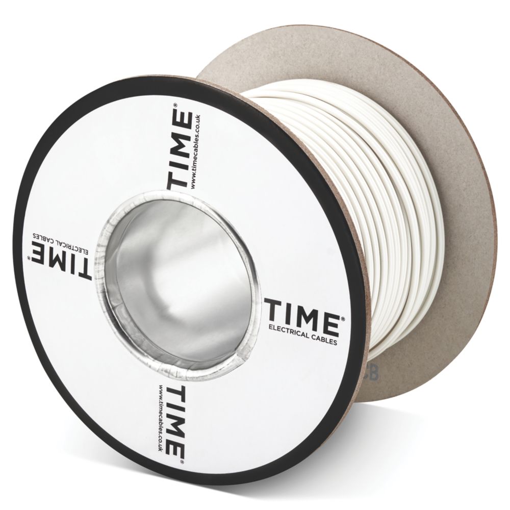 Time White 1 Strand Bell Cable 50m Drum - Screwfix
