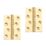 Polished Brass  Washered Butt Hinges 102mm x 67mm 2 Pack