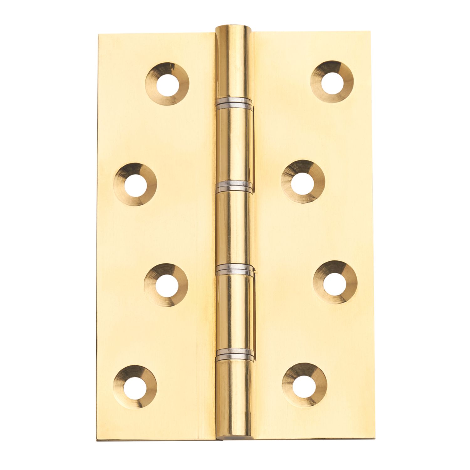 Polished Brass Washered Butt Hinges 102mm x 67mm 2 Pack (716PR)