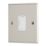 Contactum iConic 13A Unswitched Fused Spur  Brushed Steel with White Inserts