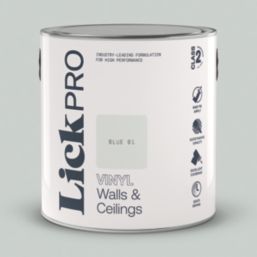 LickPro  2.5Ltr Blue 01 Vinyl Matt Emulsion  Paint