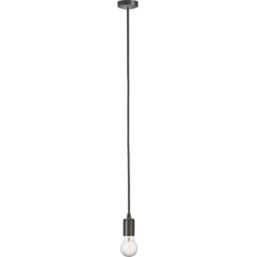 Knightsbridge  Contemporary Long Pendant Smoked Bronze