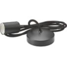 Knightsbridge  Contemporary Long Pendant Smoked Bronze