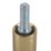 Smith & Locke  49mm Sash Stops Polished Brass 2 Pack