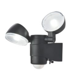 Saxby Laryn Outdoor LED Floodlight With PIR Sensor Black 2 x 2W 320lm
