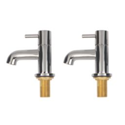 Swirl Ola Chrome 123mm Deck Mounted Lever 2 Tap Holes Bath Pillar Tap