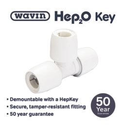Hep2O  Plastic Push-Fit Equal Tee 15mm
