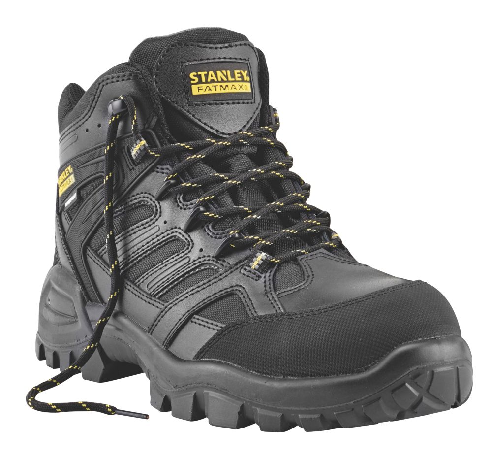 Stanley FatMax Ontario Size 12 Black Waterproof Steel Toe Cap Safety
