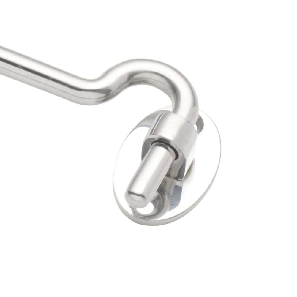 Eurospec Silent Pattern Cabin Hook Bright Stainless Steel 200mm Screwfix