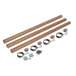 Richard Burbidge  White Oak Round Staircase Handrail Kit  3600mm