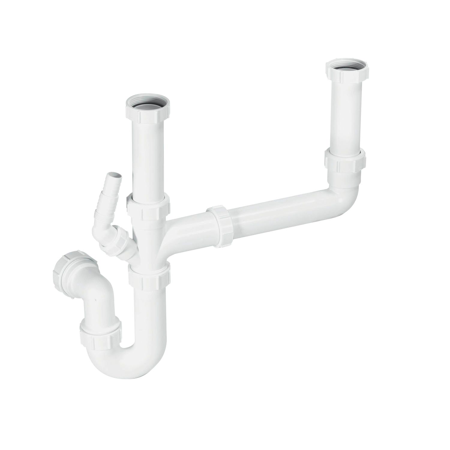 McAlpine Double & 1 1/2 Bowl Sink Kit White 40mm (71787)
