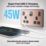 British General Evolve 13A 2-Gang SP Switched Socket + 3.25A 45W 2-Outlet Type C USB Charger Copper with Black Inserts