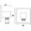 Bristan Contemporary Square Shower Wall Outlet Chrome-Plated 55mm