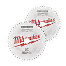 Milwaukee  Wood Circular Saw Blade Twin Pack 216mm x 30mm 48/60T 2 Pieces