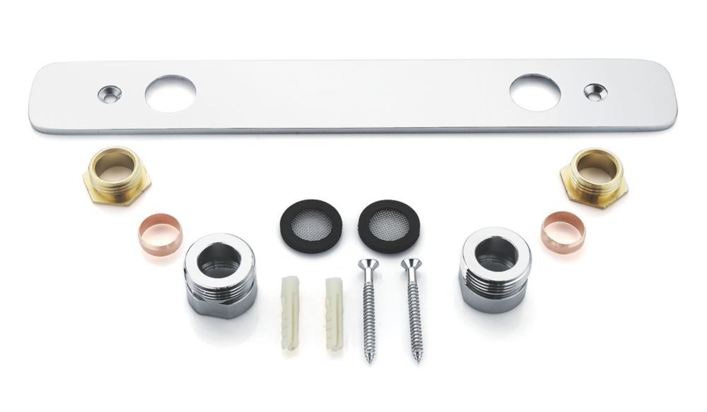 Highlife Bathrooms Shower Fixing Plate Chrome Screwfix