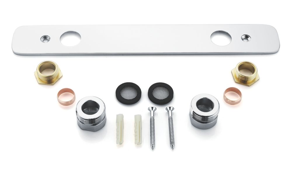 Highlife Bathrooms Shower Fixing Plate Chrome - Screwfix