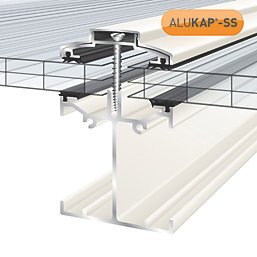 ALUKAP-SS White 0-100mm Low Profile Glazing Bar 2000mm x 60mm
