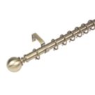 Cooke & Lewis Antique Brass Curtain Pole Set 28mm x 1.2 - 2.1m