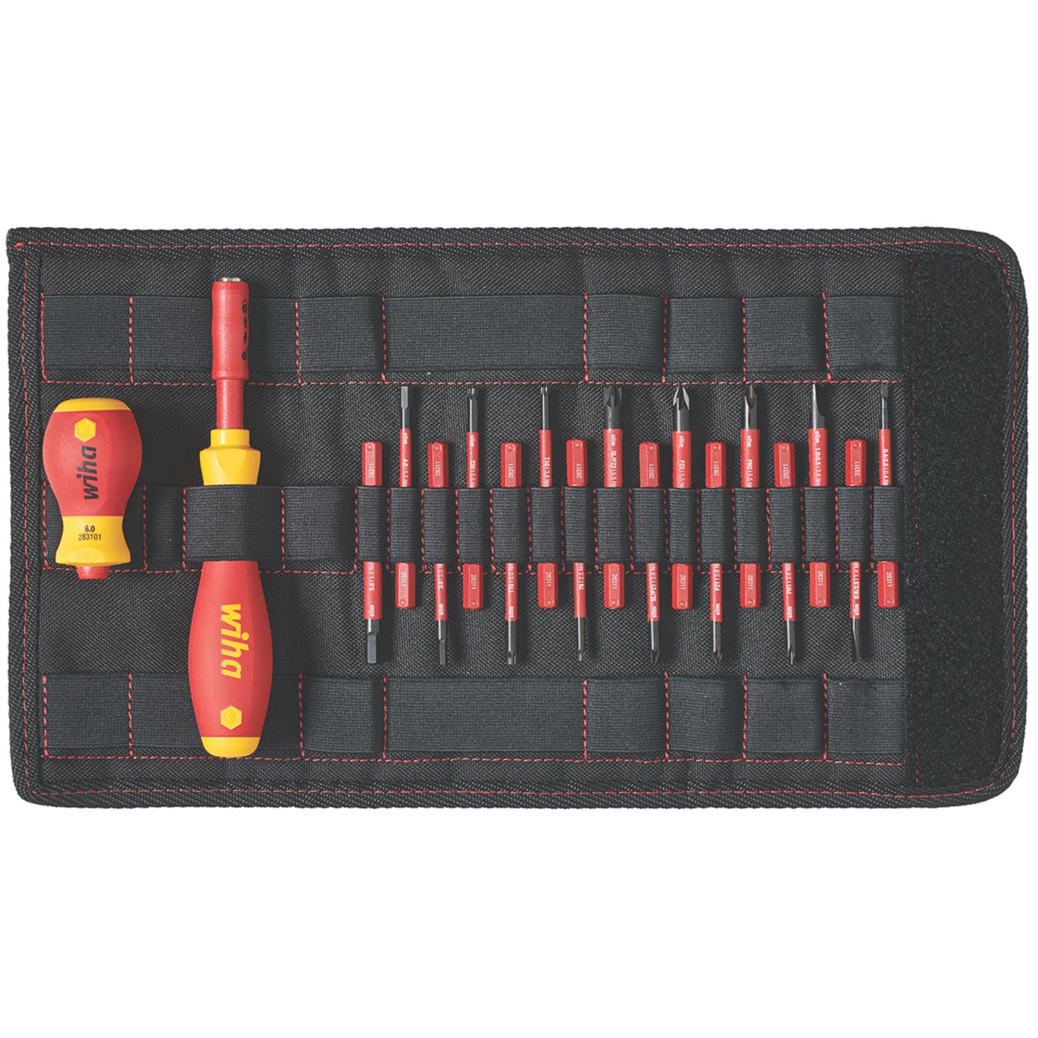 Wiha SlimVario VDE Screwdrivers with Bits 19 Piece Set (717JG)