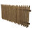 Forest  Picket Slatted Top Fence Panel Natural Timber 6' x 3' Pack of 4