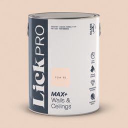 LickPro Max+ 5Ltr Pink 02 Eggshell Emulsion  Paint