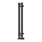 Reina 800mm x 108mm 561BTU Black Flat Designer Towel Radiator