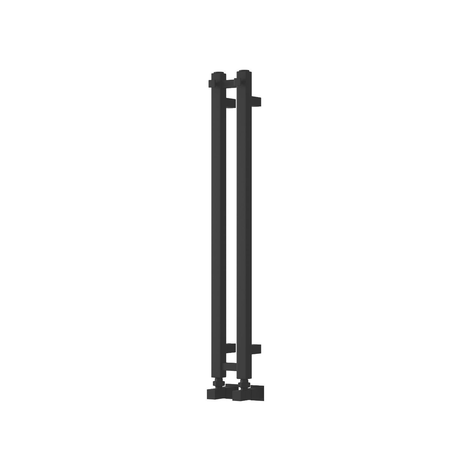 Reina 800mm x 108mm 561BTU Black Flat Designer Towel Radiator (717LH)
