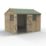 Forest Beckwood 9' 6" x 8' (Nominal) Reverse Apex Shiplap Timber Shed with Base