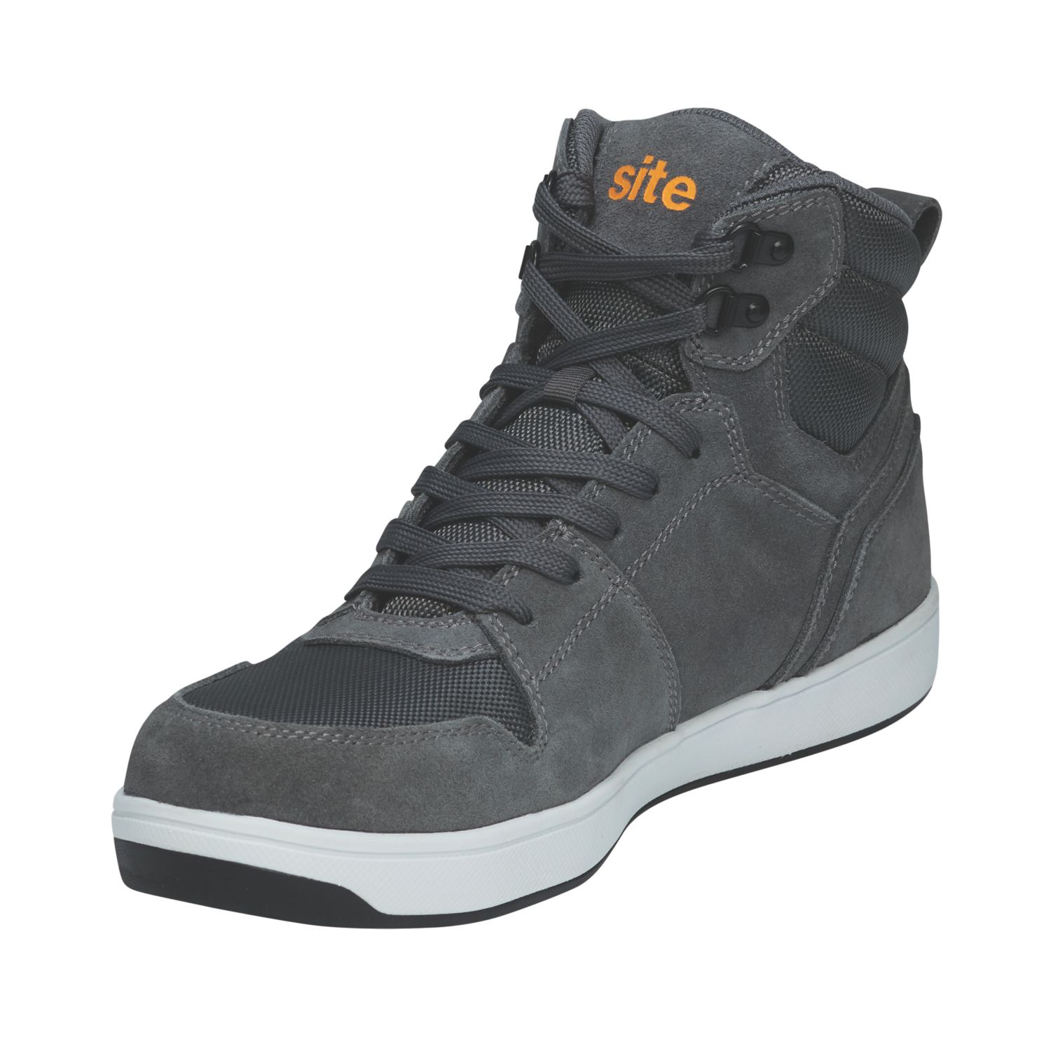 Site Toth Size 8 Grey Steel Toe Cap Safety Trainer Boots (717RT)