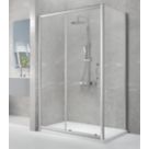 Triton Neo Eight Framed Rectangular Sliding Door Shower Enclosure  Chrome  1400mm x 800mm x 1900mm
