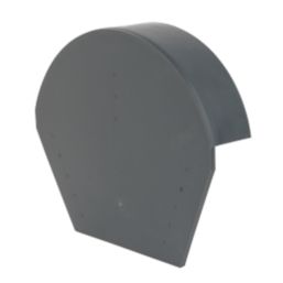 Glidevale Protect Grey Universal Dry Verge Half Round Ridge Caps 2 Pack