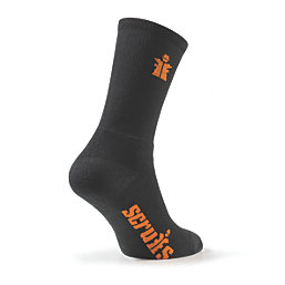 Scruffs  Worker Socks Black Size 7-9.5 3 Pairs