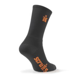 Scruffs  Worker Socks Black 7-9.5 3 Pairs